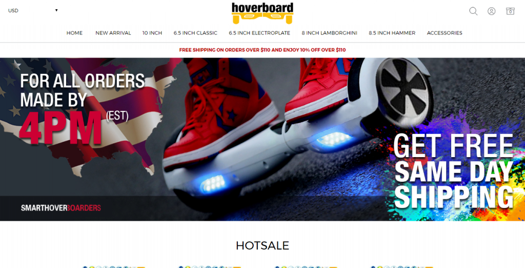 hoverboarduen.com home