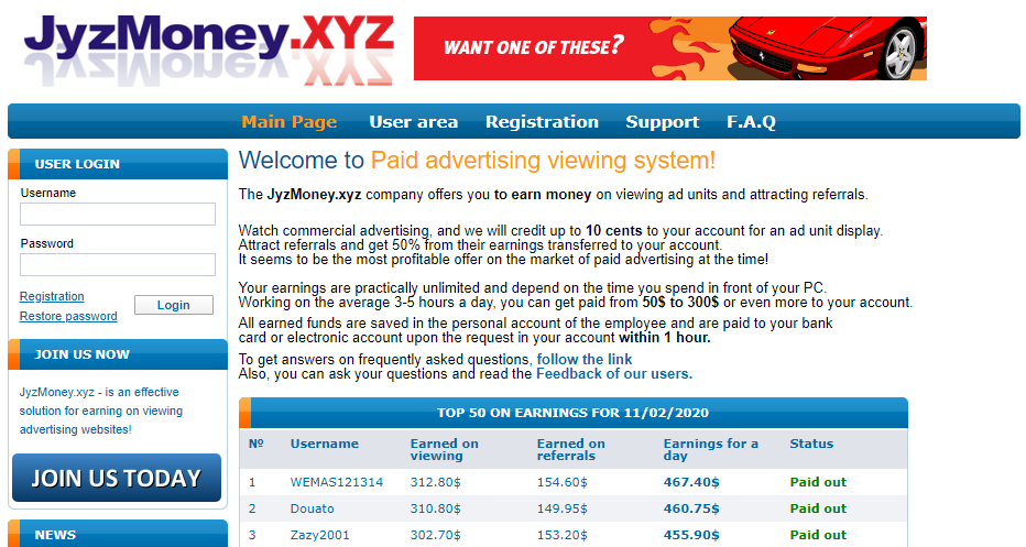 Jyzmoney Home image