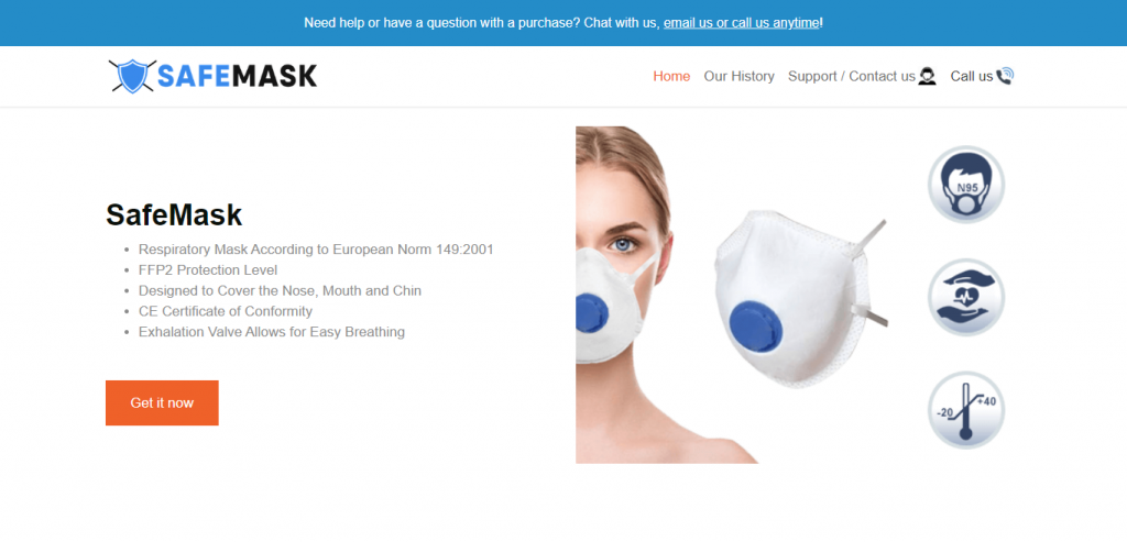 Getsafemask Home image