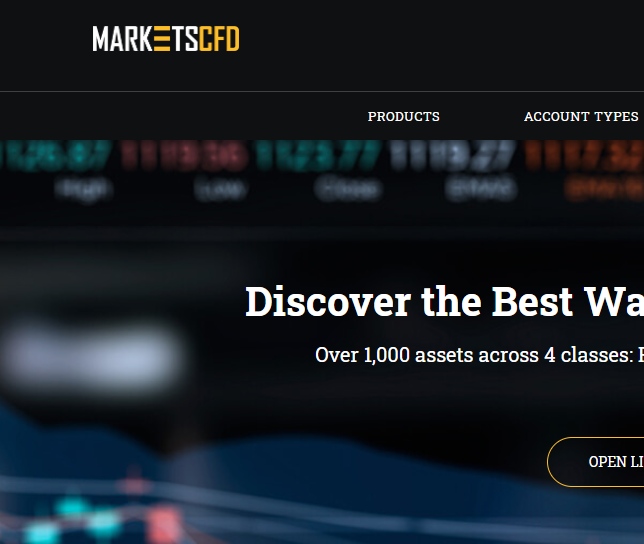 Marketscfd.net landing page