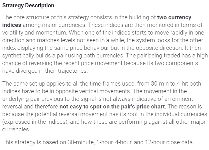 Screenshot of FxStreet Strategy