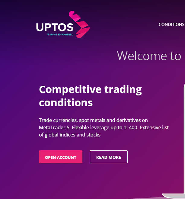 Uptos Landing Page