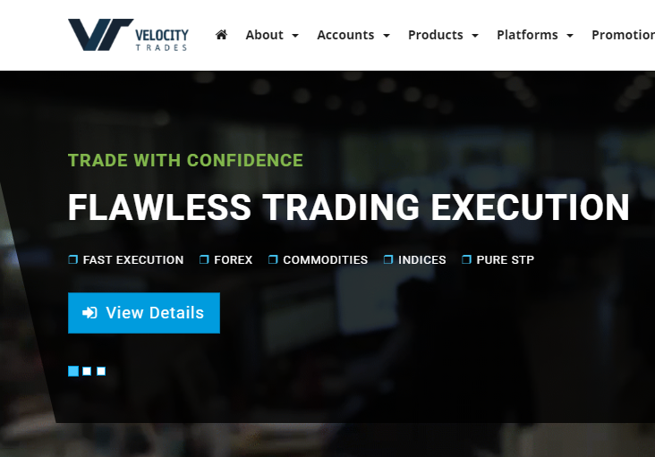 Velocity Trades Landing Page