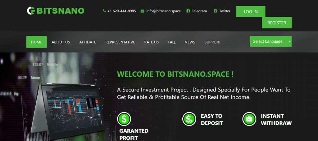 Bitsnano Homepage