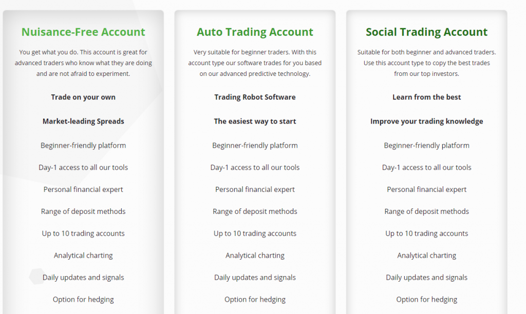 CTX pRIME ACCOUNT TYPES