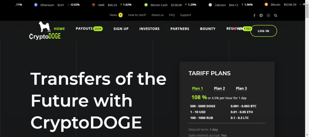 Cryptodoge Homepage