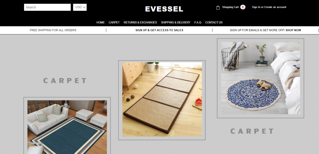 Evessel Homepage