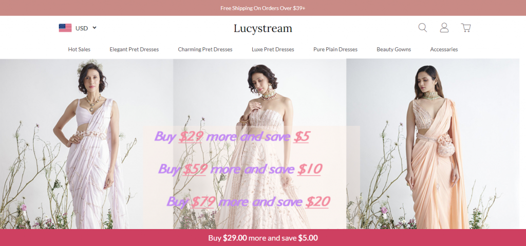 Lucystream Clothing Homepage