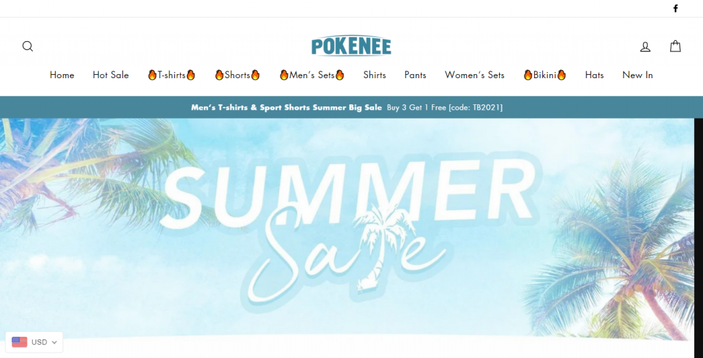 Pokenee Store Homepage