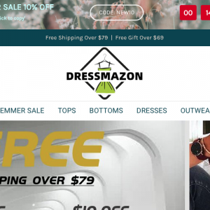 Dressmazon Homepage