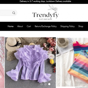 Trendyfy Clothing Homepage