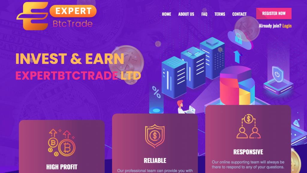 Expertbtctrade Homepage