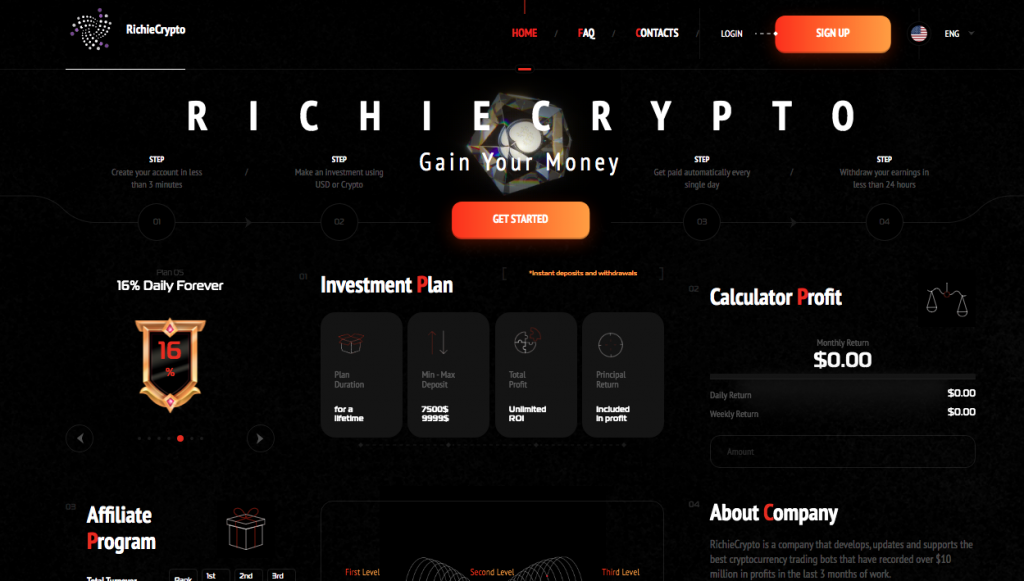 Richiecrypto Homepage